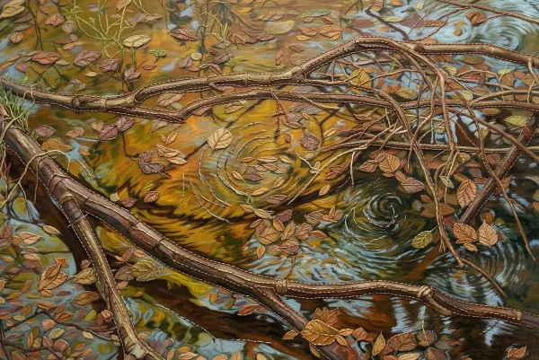 Painting A pelo d acqua just above the water